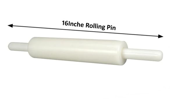 RAYCRAFT WORLD Acrylic Pasta Cookie/Dough Pizza/Chapati Rolling Pin for Home or Commercial Purpose White (Pack of 1Pc)