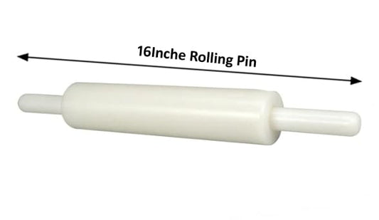 RAYCRAFT WORLD Acrylic Pasta Cookie/Dough Pizza/Chapati Rolling Pin for Home or Commercial Purpose White (Pack of 1Pc)