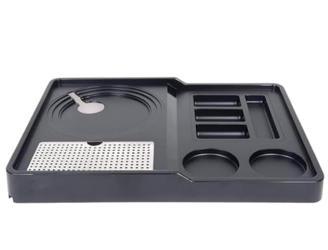RAYCRAFT WORLD Electric Kettle Tray with 2 Glass Serving Space Made of ABS Plastic Square Glass Serving Tray