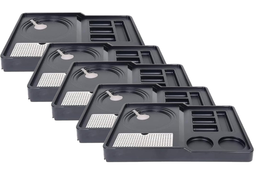RAYCRAFT WORLD Electric Kettle Tray with 2 Glass Serving Space Made of ABS Plastic Square Glass Serving Tray