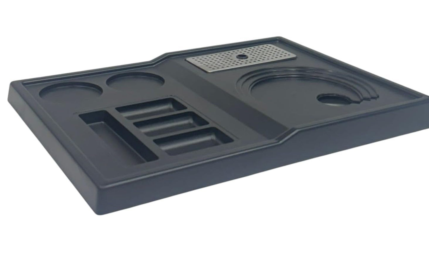 RAYCRAFT WORLD Electric Kettle Tray with 2 Glass Serving Space Made of ABS Plastic Square Glass Serving Tray