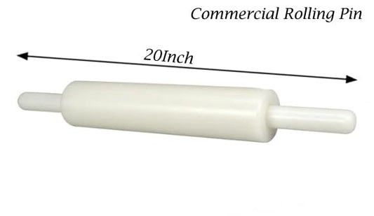 RAYCRAFT WORLD Acrylic Pasta Cookie/Dough Pizza/Chapati Rolling Pin for Home or Commercial Purpose White (Pack of 1Pc)