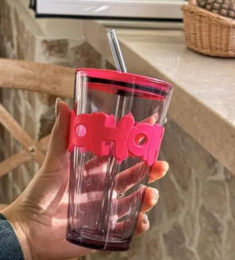 RAYCRAFT WORLD 600ML HoHo Glass Mug Shaker with Silicone Holster, Lid & Straw, Juice, and Smoothies, BPA Free & Leak-Proof (650 ml, PACK OF 1)