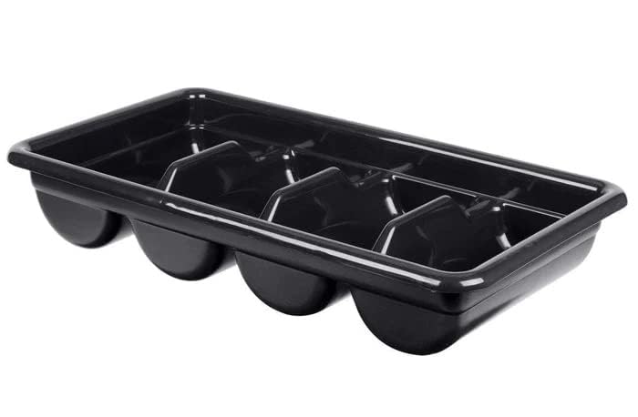 RAYCRAFT WORLD 4 Compartment Cutlery Plastic Storage Box Cutlery Tray Divider Flatware Bin Size: 20"x11"x4"