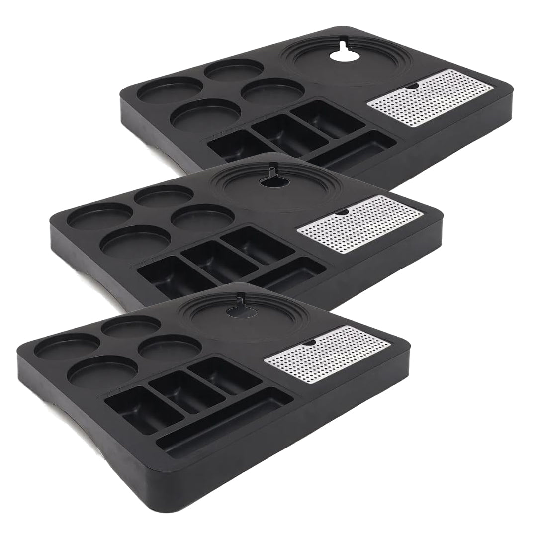 RAYCRAFT WORLD Electric Kettle Tray with 4 Glass Serving Space Made of ABS Plastic Square Glass Serving Tray
