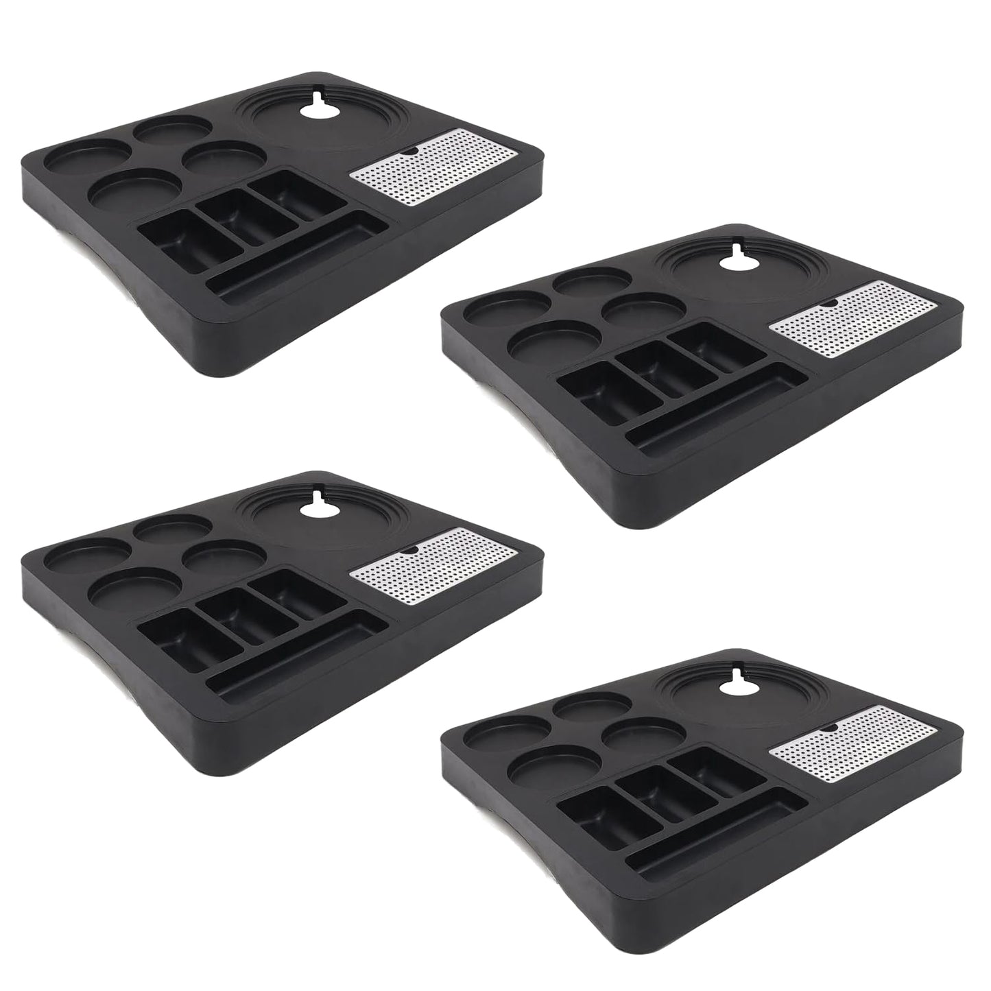 RAYCRAFT WORLD Electric Kettle Tray with 4 Glass Serving Space Made of ABS Plastic Square Glass Serving Tray