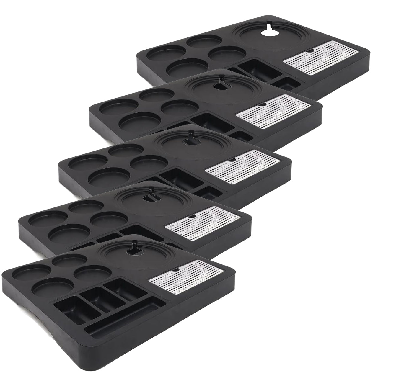 RAYCRAFT WORLD Electric Kettle Tray with 4 Glass Serving Space Made of ABS Plastic Square Glass Serving Tray