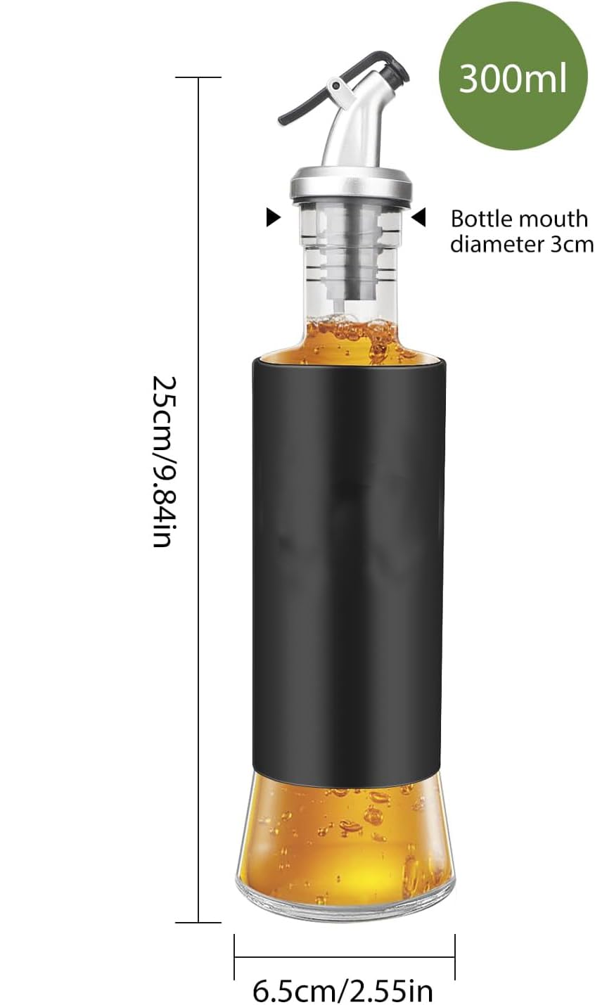 RAYCRAFT WORLD 300 ml, Oil Can Kitchen Olive Oil Bottle with Pourer Visible Cruet Vinegar Oil Dispenser Bottle for Oil/Vinegar
