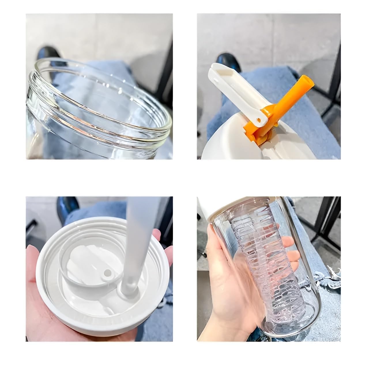 RAYCRAFT WORLD 400ml Cute Plastic Water Bottles Handle Water Bottles Cup Infuser Sipper Bottle Mug Leak proof BPA Free with Straw for Kids Girls (Multicolor Pack of 1Pc)