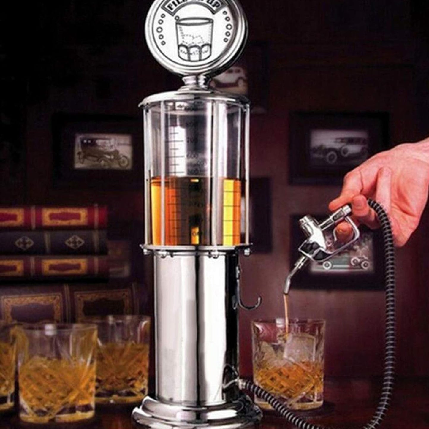 RAYCRAFT WORLD Beer Tower, 900ML Tower Dispenser with Ice Tube, Tabletop Beer Dispenser for Parties Bars Pubs Restaurants Pack of 1Pc (Silver, 900 ML)