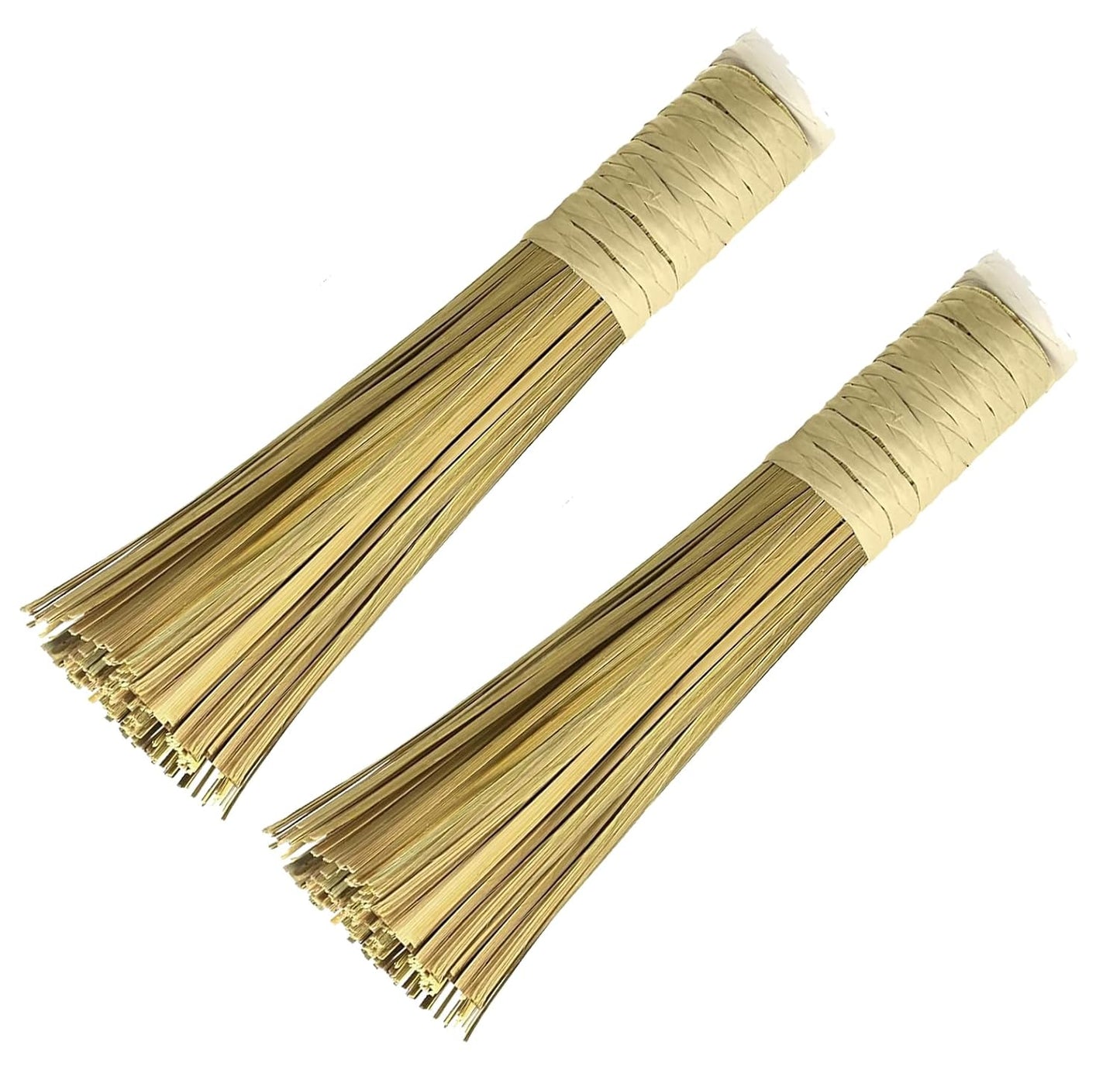 RAYCRAFT WORLD Wok Cleaning Brush/Whisk Bamboo Scrub Brush Kitchen Cleaning Pot Scrubber Dish Pan Brush for Cooking Skillet Grill Utensils Scrubbing Cleaning