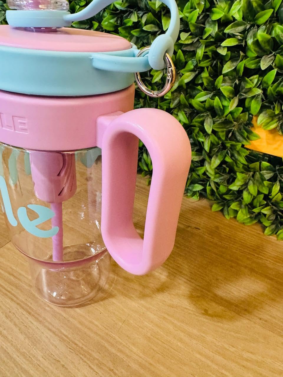 RAYCRAFT WORLD 600ML Plastic Sipper with Plastic Handle Great for Making and Storing Smoothies, Protein Shakes, juices.