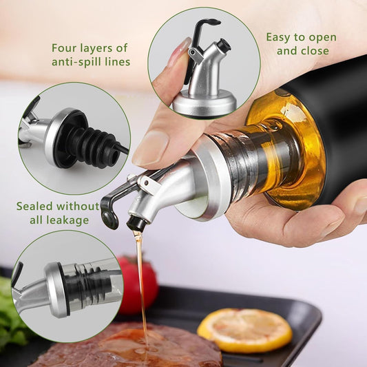 RAYCRAFT WORLD 300 ml, Oil Can Kitchen Olive Oil Bottle with Pourer Visible Cruet Vinegar Oil Dispenser Bottle for Oil/Vinegar
