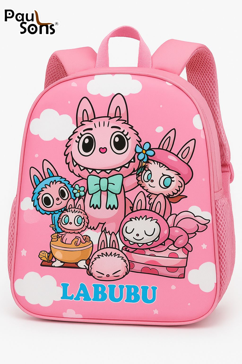 RAYCRAFT WORLD Small 3D Print Lightweight Labubu Design Kids Backpack (MULTIPLE COLOR PACK OF 1)