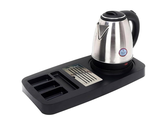 RAYCRAFT WORLD Electric Kettle Tray with SS Grid Made of ABS Plastic Oval