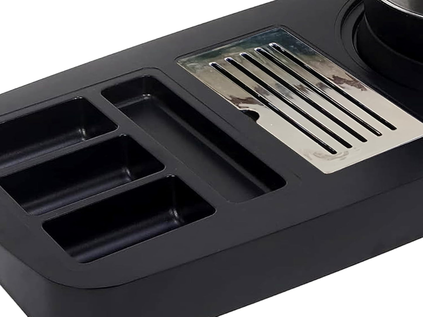 RAYCRAFT WORLD Electric Kettle Tray with SS Grid Made of ABS Plastic Oval