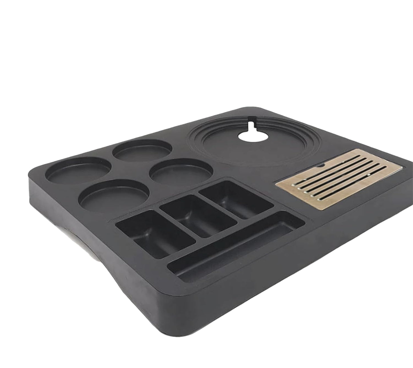 RAYCRAFT WORLD Electric Kettle Tray with 4 Glass Serving Space Made of ABS Plastic Square Glass Serving Tray