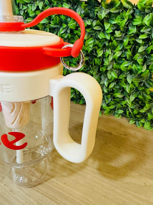 RAYCRAFT WORLD 600ML Plastic Sipper with Plastic Handle Great for Making and Storing Smoothies, Protein Shakes, juices.