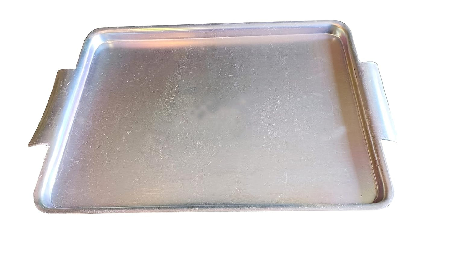 RAYCRAFT WORLD Rectangular Aluminum Serving Hotel Tray. Ideal as Serving Tray / Baking Tray for Home Restaurants Hotels & Bars